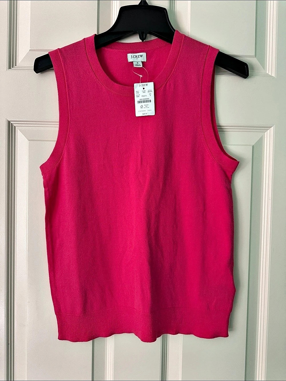 J.Crew 100% cotton sweater shell Tank Top Pink Small